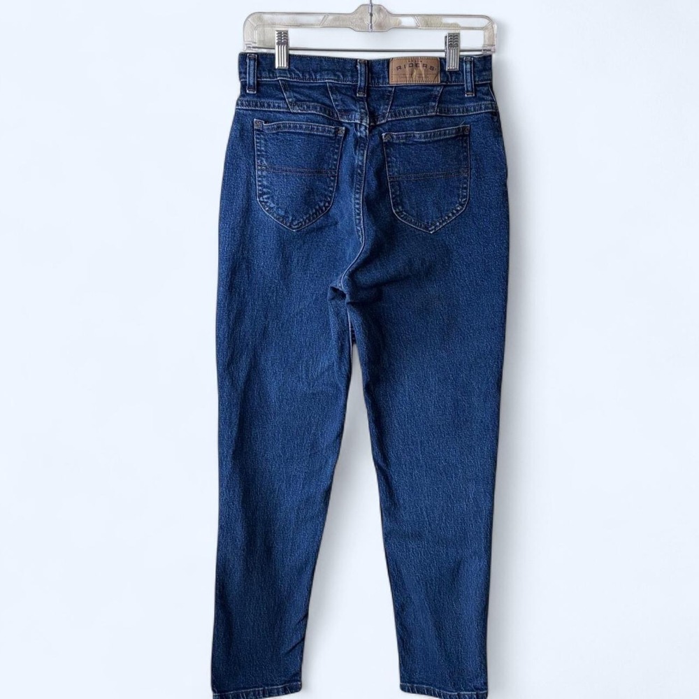 Vintage 90s Riders by Lee High Waisted Mom Jeans Size 6M Tapered Leg Blue Wash - Picture 3 of 8